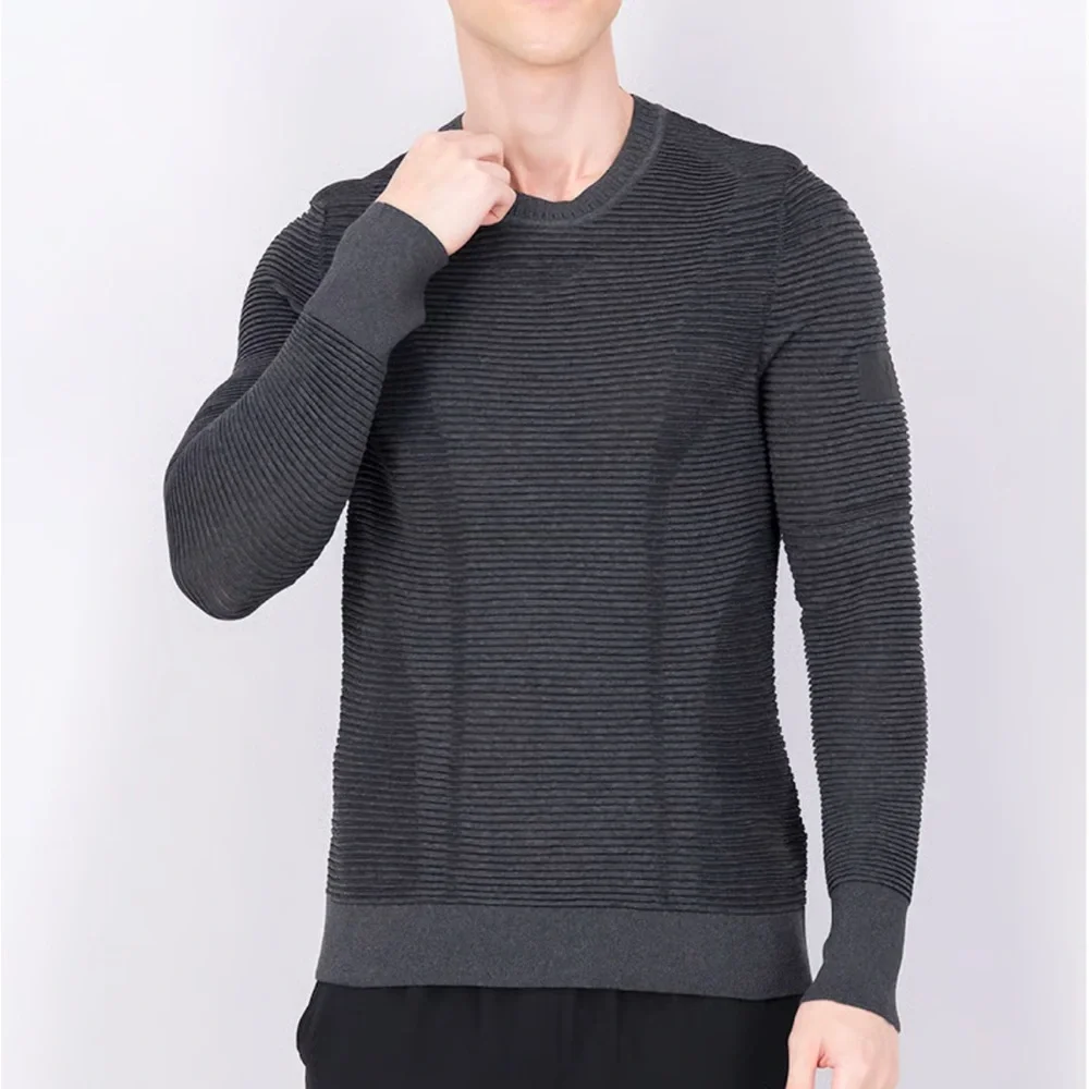 Under Armour New Mens Dark Gray Intelli-Knit Phantom 2.0 Crew Sweater Sz Large